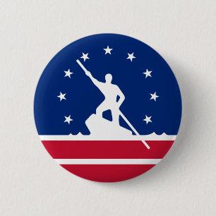 Macaron Rond 5 Cm Drapeau de Richmond, Virginia Pinback Button