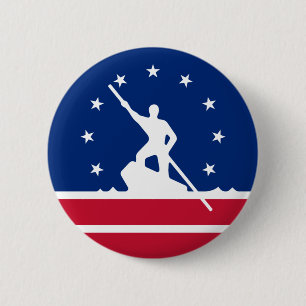 Macaron Rond 5 Cm Drapeau de Richmond, Virginia Pinback Button