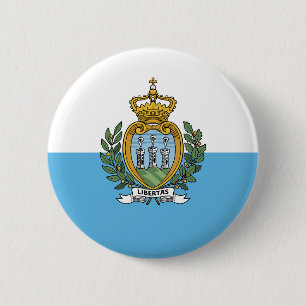 Macaron Rond 5 Cm Drapeau de Saint-Marin