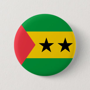 Macaron Rond 5 Cm Drapeau de Sao Tomé-et-Principe