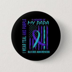 Macaron Rond 5 Cm Drapeau de sensibilisation au suicide ruban violet