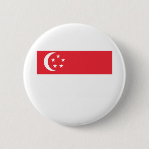 Macaron Rond 5 Cm Drapeau de Singapour
