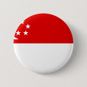 Macaron Rond 5 Cm Drapeau de Singapour