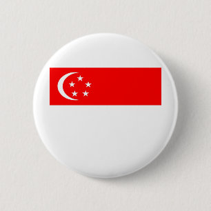 Macaron Rond 5 Cm Drapeau de Singapour
