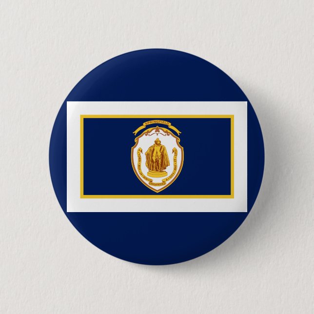 Macaron Rond 5 Cm Drapeau de Springfield, Massachusetts (Devant)
