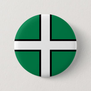 Macaron Rond 5 Cm Drapeau de St Petroc/drapeau de Devon