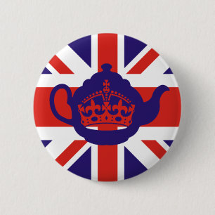Macaron Rond 5 Cm Drapeau de thé britannique