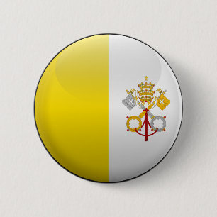 Macaron Rond 5 Cm Drapeau de Ville du Vatican