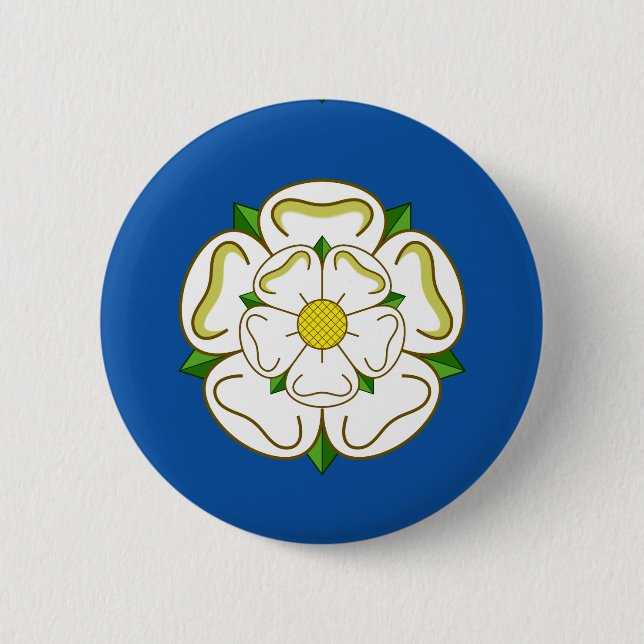Macaron Rond 5 Cm Drapeau de Yorkshire (Devant)