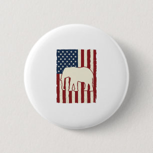 Macaron Rond 5 Cm Drapeau d'éléphant patriotique Conception de vecte