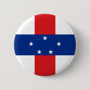 Macaron Rond 5 Cm Drapeau des Antilles néerlandaises