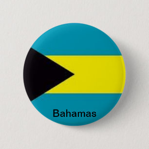 Macaron Rond 5 Cm Drapeau des Bahamas