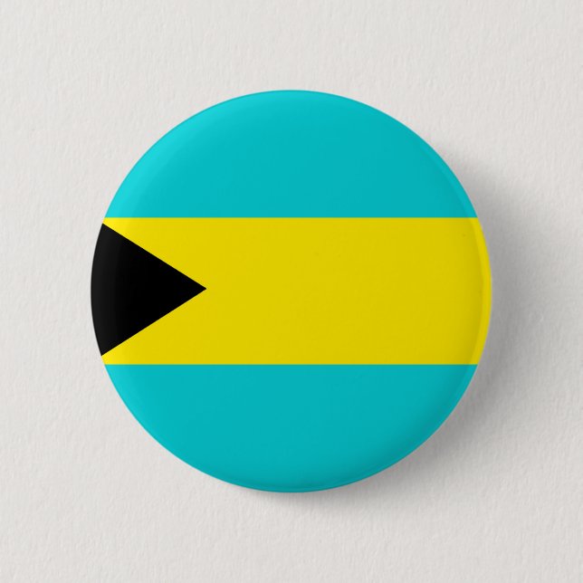 Macaron Rond 5 Cm Drapeau des Bahamas (Devant)