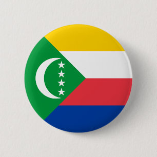 Macaron Rond 5 Cm Drapeau des Comores