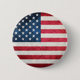 Macaron Rond 5 Cm Drapeau des Etats-Unis