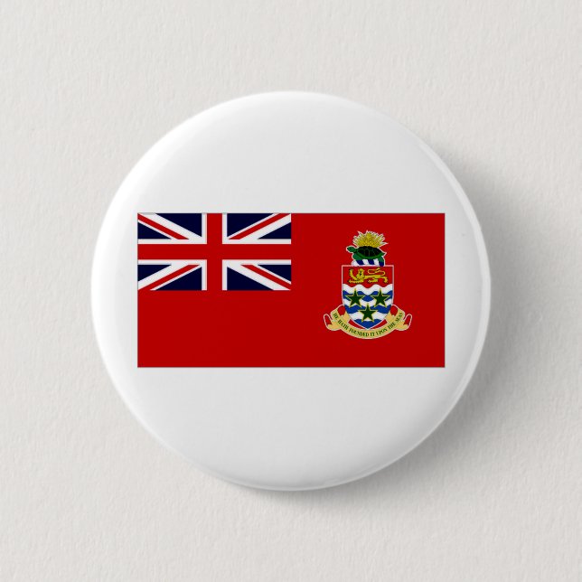 Macaron Rond 5 Cm Drapeau des Îles Caïman (Devant)