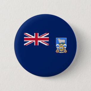 Macaron Rond 5 Cm Drapeau des îles Falkland