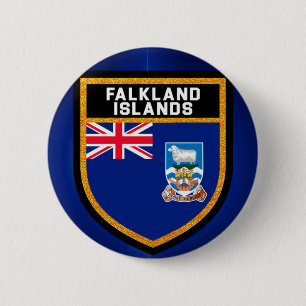 Macaron Rond 5 Cm Drapeau des îles Falkland