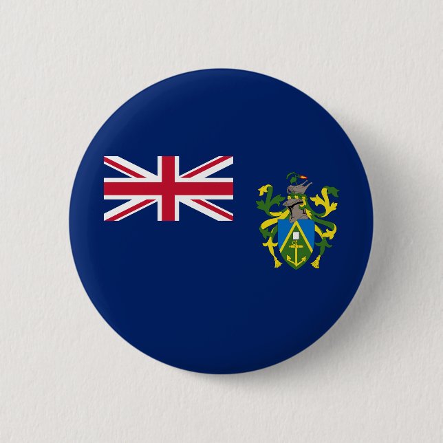Macaron Rond 5 Cm Drapeau des îles Pitcairn (Devant)