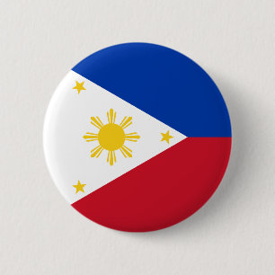 Macaron Rond 5 Cm Drapeau des Philippines