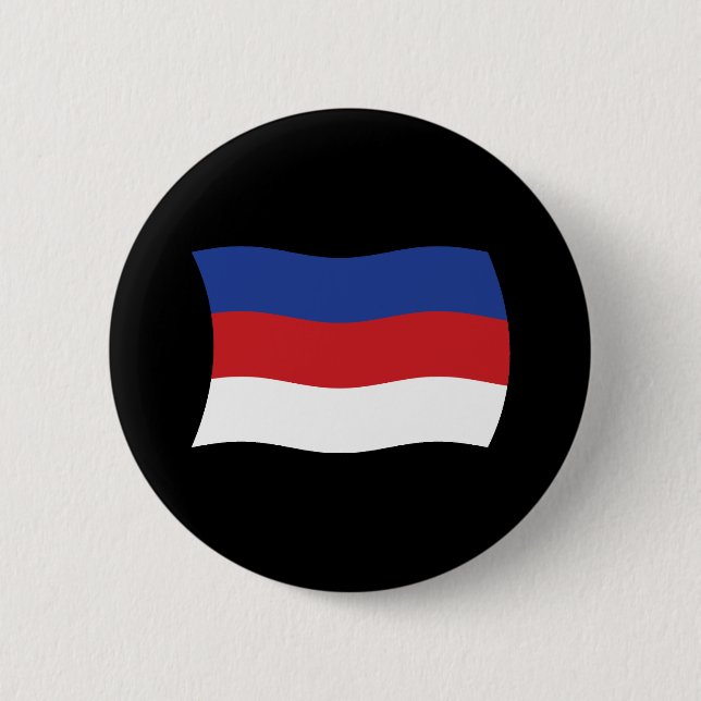 Macaron Rond 5 Cm Drapeau des Sorabes (Devant)