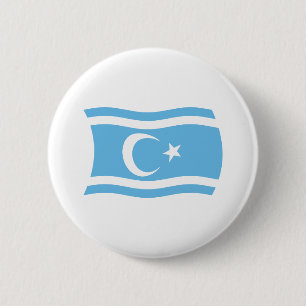 Macaron Rond 5 Cm Drapeau des Turkmènes d'Irak Bouton