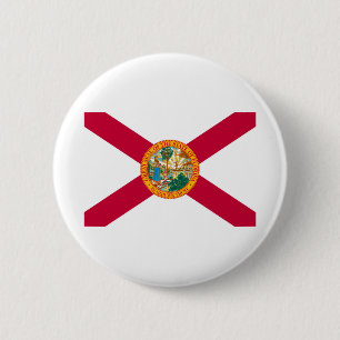 Macaron Rond 5 Cm Drapeau d'État de Floride