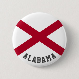 Macaron Rond 5 Cm Drapeau d'État de l'Alabama