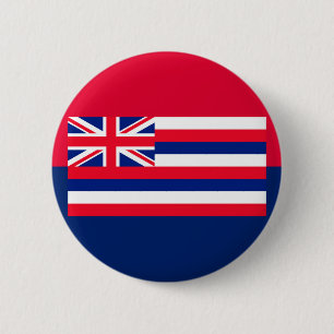 Macaron Rond 5 Cm Drapeau d'État d'Hawaii