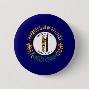 Macaron Rond 5 Cm Drapeau d'État du Kentucky
