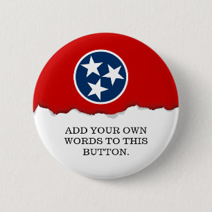 Macaron Rond 5 Cm Drapeau d'état du Tennessee