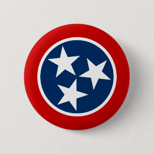 Macaron Rond 5 Cm Drapeau d'état du Tennessee