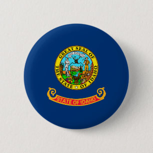 Macaron Rond 5 Cm Drapeau d'État Idaho