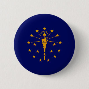 Macaron Rond 5 Cm Drapeau d'état Indiana