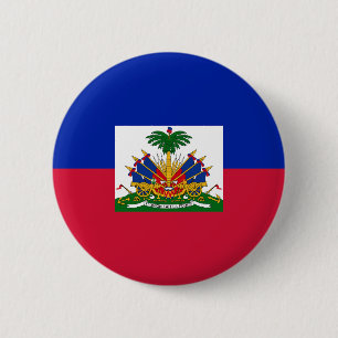 Macaron Rond 5 Cm Drapeau d'Haïti
