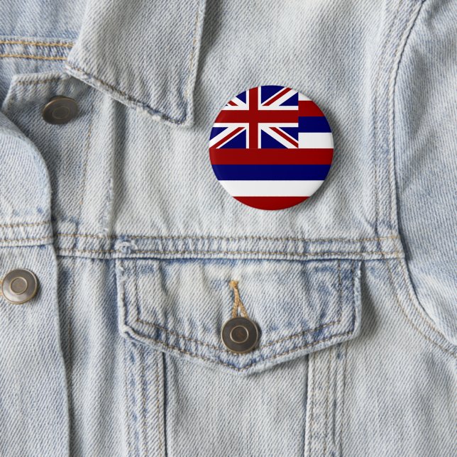 Macaron Rond 5 Cm Drapeau d'Hawaï (En situation)