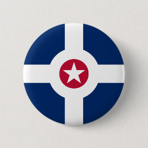Macaron Rond 5 Cm Drapeau d'Indianapolis, Bouton Indien