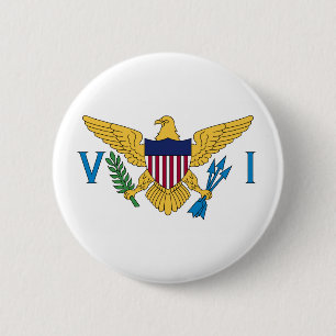 Macaron Rond 5 Cm Drapeau d'insigne de bouton ON des Îles Vierges