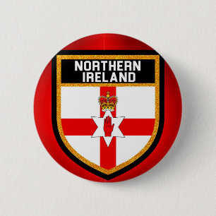Macaron Rond 5 Cm Drapeau d'Irlande du Nord