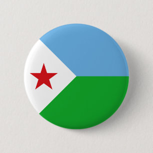 Macaron Rond 5 Cm Drapeau Djibouti