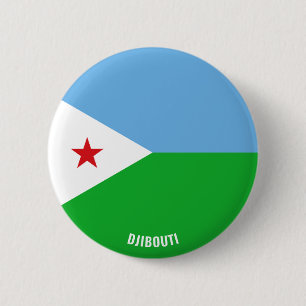 Macaron Rond 5 Cm Drapeau Djibouti mignon Patriotique