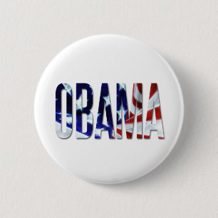 Macaron Rond 5 Cm Drapeau d'Obama Amérique