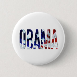 Macaron Rond 5 Cm Drapeau d'Obama Amérique