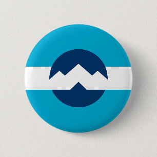 Macaron Rond 5 Cm Drapeau d'Ogden, Utah