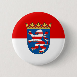 Macaron Rond 5 Cm Drapeau du bouton à broche de Hesse