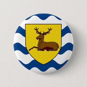 Macaron Rond 5 Cm Drapeau du bouton à revers du Hertfordshire