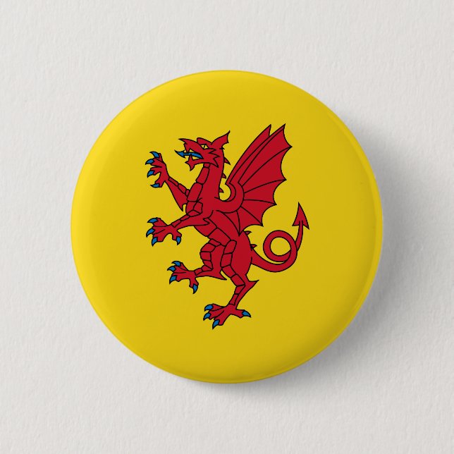 Macaron Rond 5 Cm Drapeau du bouton Pinback de Somerset (Devant)