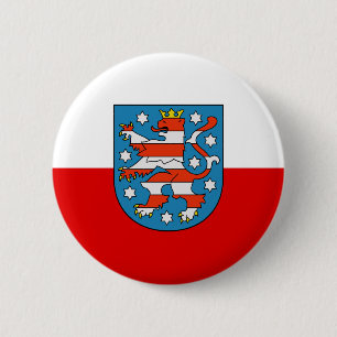 Macaron Rond 5 Cm Drapeau du bouton Pinback de Thuringe
