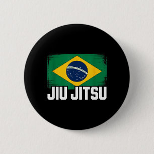 Macaron Rond 5 Cm Drapeau du Brésil pour les amateurs de Jiu Jitsu b