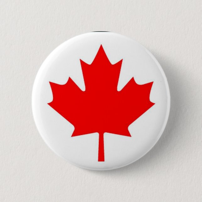 Macaron Rond 5 Cm Drapeau du Canada (Devant)